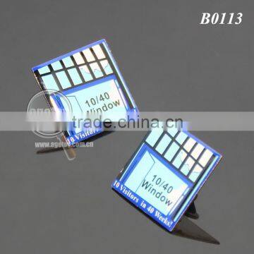 4 Colors Printing With Epoxy Coated Brass Plated Gold Color Emblem Custom Metal Pin Badge photo-6