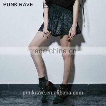 PQ-110 Gothic Tree Branches Texture Gradient Slim A-line Skirt With Sun Swing