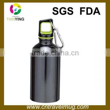 Cheap Sport Aluminum Water Bottle BPA Free With Funny Lid And Carabiner