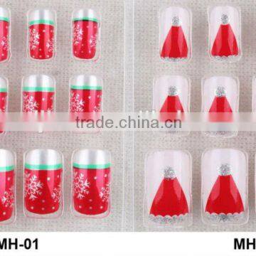 Cartoon kids nails christmas fashionable nail tips /factory supply