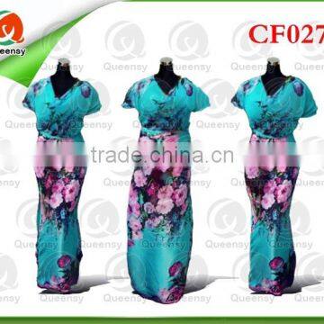 latest design prined patterns chiffon, wholesale price chiffon for dress CF027