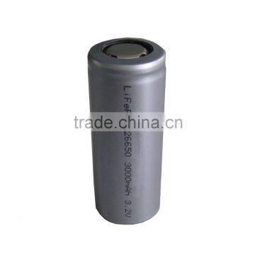 3.2V 3.2Ah high capacity 26650 LiFePO4 battery for solar street light, energy storage etc