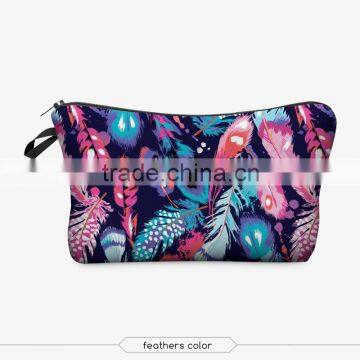 custom makeup pouch purses 3d print cosmetic bag high quality wholesale travel makeup cases with zippers pouch purses wallets