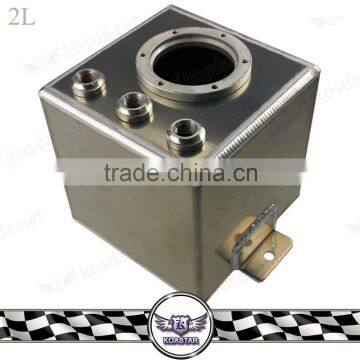 Polished Fuel Surge Tank,6AN Aluminum Black Fuel Surge Tank