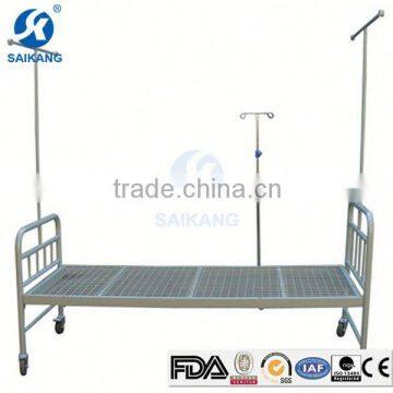 FDA Factory Cheap Moving Flat Hospital Manual Beds