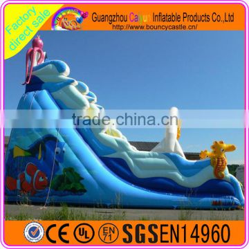 2016 Commercial inflatable dry slide ,giant inflatable slide for kids and adult