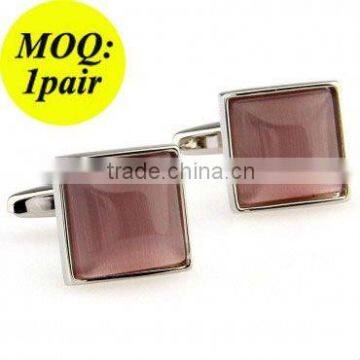 Fashion Stainless Steel Structure Emerald Cufflinks