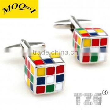 Fashion Stainless Steel Rubik Cube Cufflink