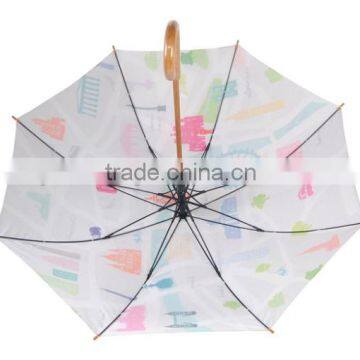 Advertising Sun Protection Wooden Straight Umbrella Parts Handle