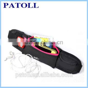 Popular neoprene sports running waist belt bag