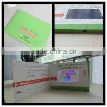 China hot sale costomed business cards 7inch LCD video brochure