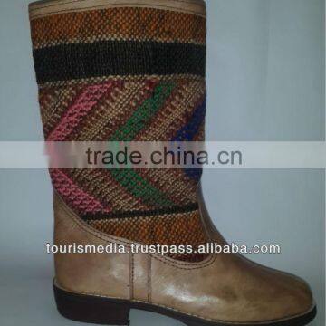 handmade moroccan kilim boots size 40 - ref02nov2