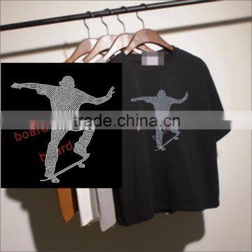 Chute borad custom hotfix rhinestone transfer for tshirts