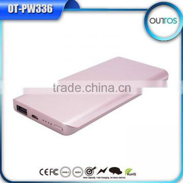 OEM super slim credit card size polymer power bank 7500mah