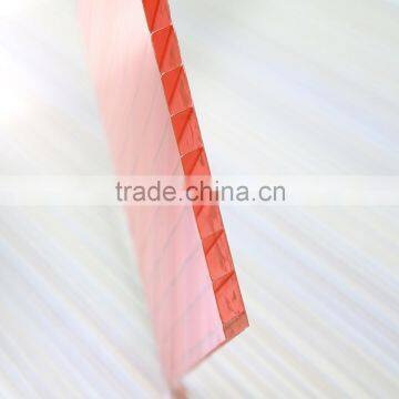 4mm 100% Virgin Grade A PC Resin 50 Micron UV Coating Polycarbonate Twin Wall Hollow Sheets Cheap Price Roofing Panels Clear photo-2