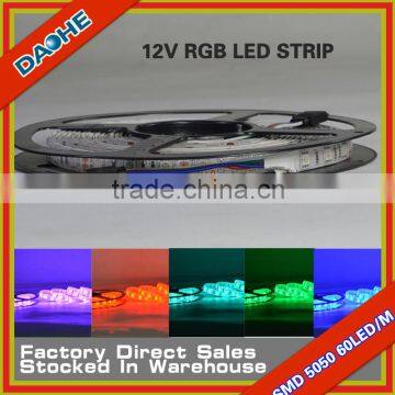 RGB SMD 5050 60LED/M Strip LED Tape Waterproof IP65 5 Meter One Roll CE RoHs Certificate New