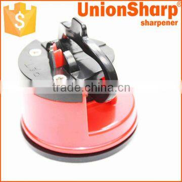 Mini kitchen knife sharpener with suction pad