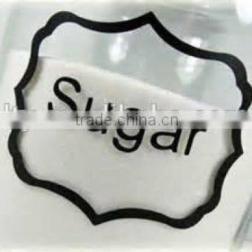 custom sugar jar clear label (M-A482)