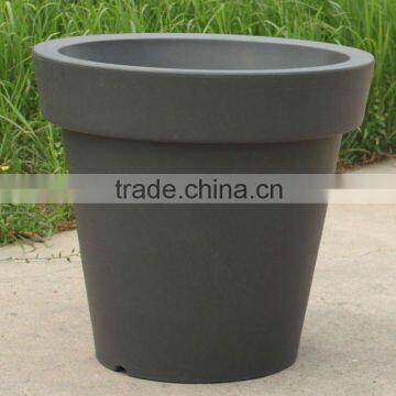 GR02116 XXL size 1m outdoor plastic flower pot wholesale, patio plant pot grey