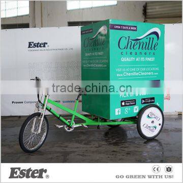 500W three wheel Electric Cargo tricycle with full hard top