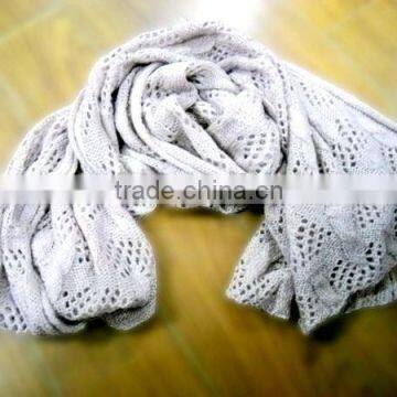 fashion lady jacquard mohair scarf