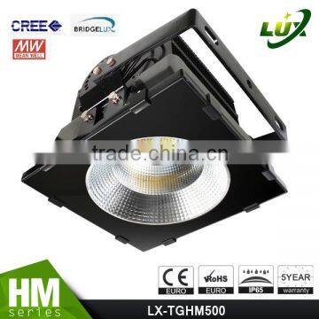 5 Years Warranty UL Approved #481383 Copper Heatpipe Design Patent Gymnasium Light Meanwell Driver 500W Flood Light LED