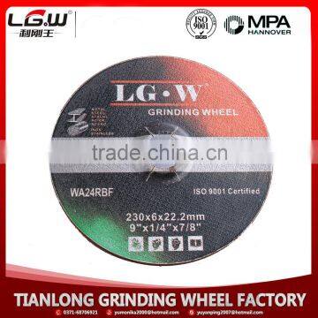 234 LIGANGWANG 230*6*22 DURABLE DC grinding wheel with MPA CERTIFICATION