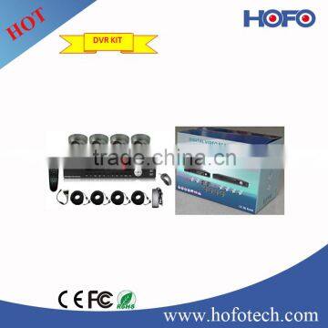 HOFO 4CH DVR kit 800tvl analog camera and 960h dvr camera kit