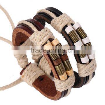top selling braided plain leather bracelet