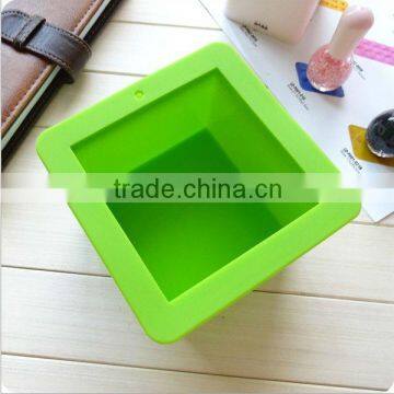 1 cavity square shaped handmade silicone soap molds 500ml