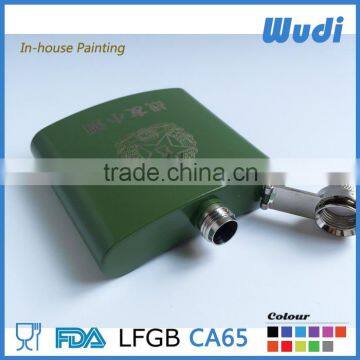 Rubber Paint Spray Hip Flask With Custom Logo HF450 photo-2