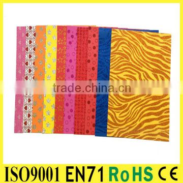 thin thickness glitter eva foam sheet with printed pictures