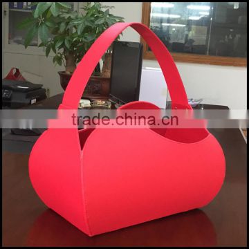 High-grade leather shuiguolan mid autumn Christmas gift basket business wine basket factory Seminal Hotel