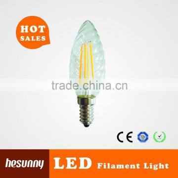 Hot sell TUV CERTIFICATE 4W twisted candle e14 led