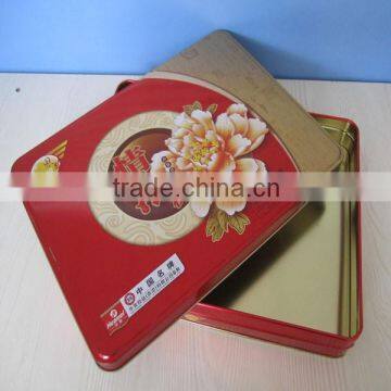 metal box feet 0.23mm tinplate material tin can decorations mooncake tin box