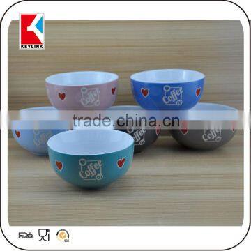 two-tone matt color cheap salad stoneware soup ceramic bowl wholesale