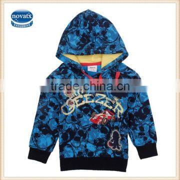 2-6Y (A2969) Blue wholesale nova kids clothing hot sale baby winter boys coats with hoodies