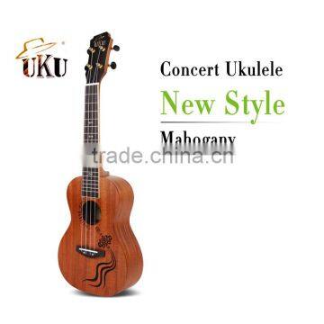 Electric 4 strings guitar Ukulele Bag Concert Solid Mahogany ukulele 23''24'' inch High quality Hawaii engraving ukulele guitar