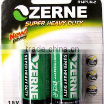 Carbon Zinc dry cell battery C size batteries