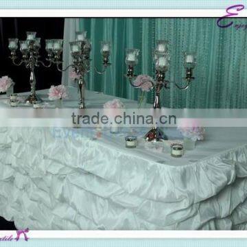 YHK#86 fancy table skirt - polyester banquet wedding wholesale chair cover sash table cloth skirt linen                        
                                                Quality Choice