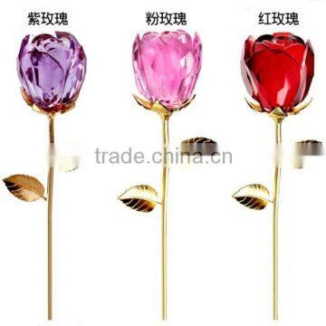 lovely crystal rose with latest style made in china