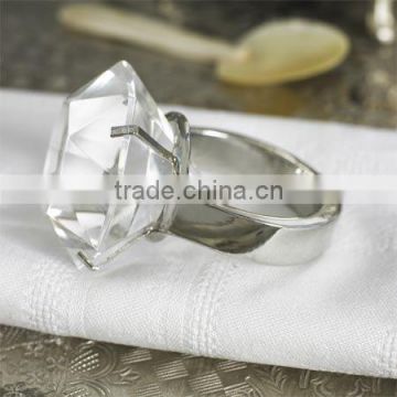 High quality silver crystal napkin ring holder for wedding decoration