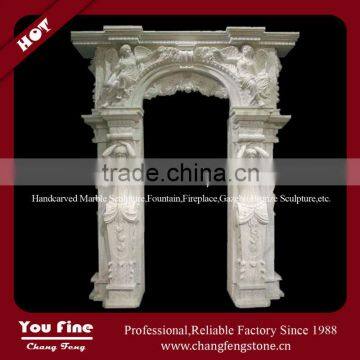 Statue Column Carving Designs White Marble Door Frame