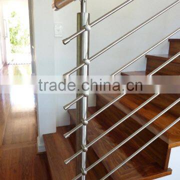 stainless steel rod bar rails with round tube post