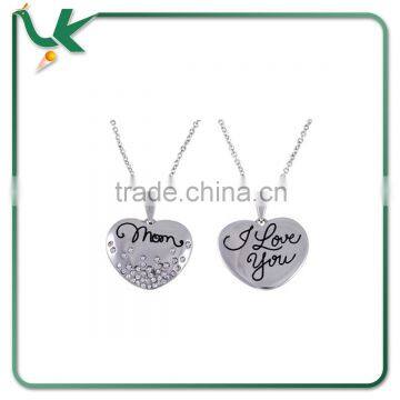 Stainless Steel Mom Heart Pendant Necklace for Mother 's day