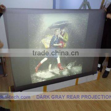 High quality R portable pop up rear projection screen ,high contrast grey color,for shop