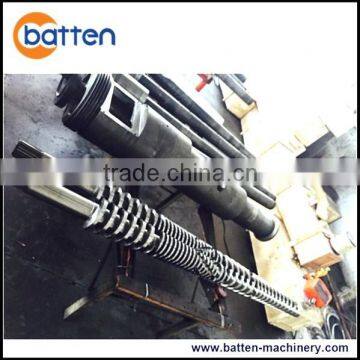 CMT45 plastic nitrided screw barrel for plastic pipe PVC extrusion machine