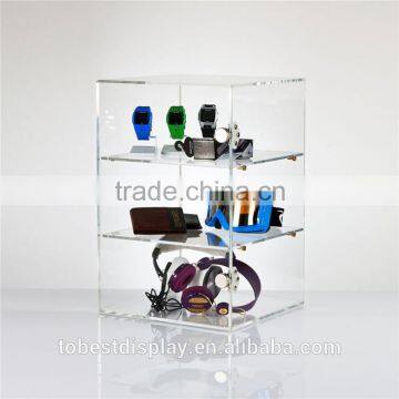 Countertop sunglass display case with lock