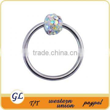 Natural colorful unique circular BCR magnetic fake nose piercing