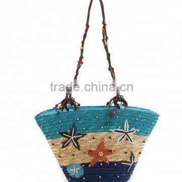 Fashion lady straw tote bag beach bag